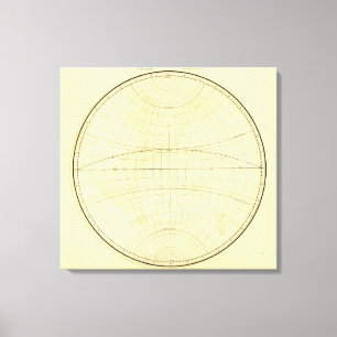 Western Hemisphere Outline Canvas Print
