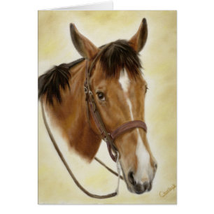Western Horse Card