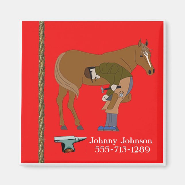 Western Horse Farrier Magnet (Front)