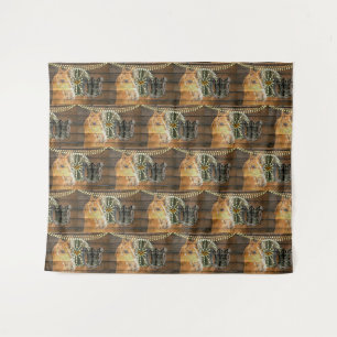 Western Horse Horseshoe Wagon Wheel Cowboy Boots Tapestry
