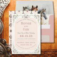 Western Horse Lovers Wedding Invitation