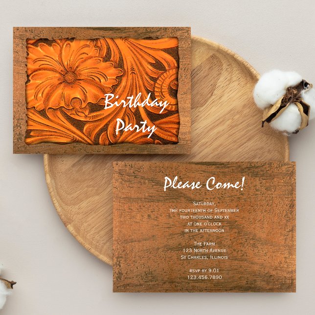 Western Horse Saddle Barn Birthday Party Invitation (Creator Uploaded)