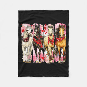 Western Horse Valentine Funny Western Valentines D Fleece Blanket