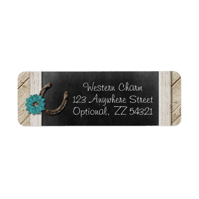 Western Horseshoe Country Cowgirl Adresse de retou (Devant)