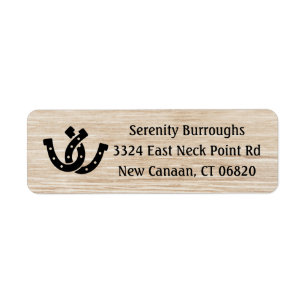 Western Horseshoe Country Wood Rustic Mariage