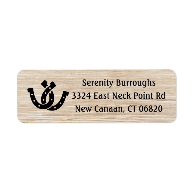 Western Horseshoe Country Wood Rustic Wedding (Front)