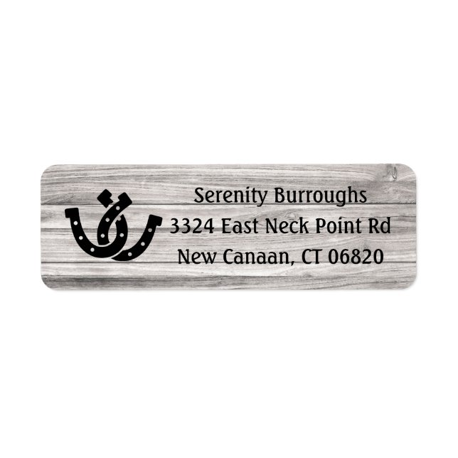 Western Horseshoe Country Wood Rustic Wedding (Front)