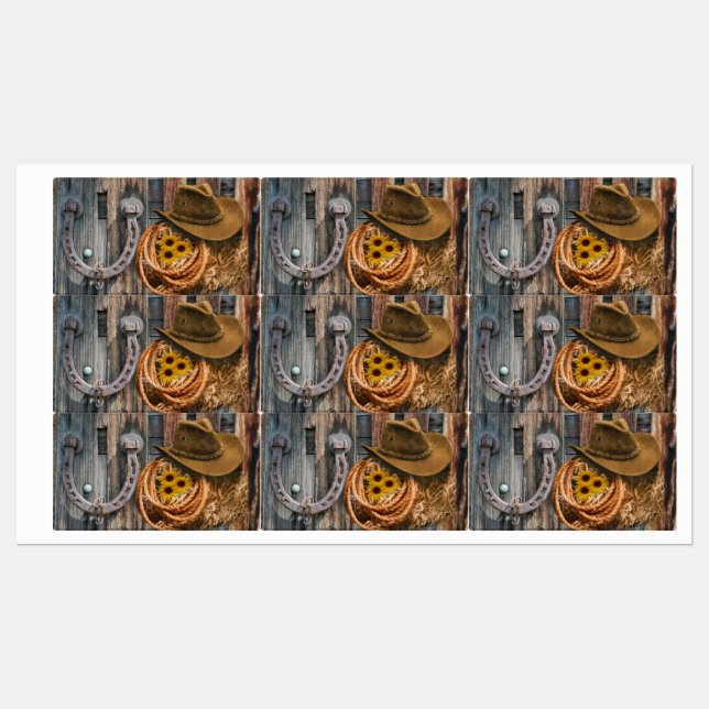 Western Horseshoe Cowboy Hat Lasso (Sheet)