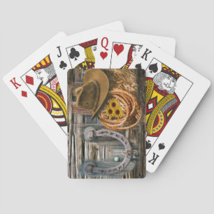 Western Horseshoe Cowboy Hat Lasso Playing Cards