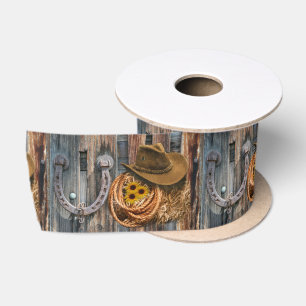 Western Horseshoe Cowboy Hat Lasso Satin Ribbon