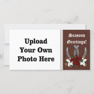 Western Horseshoe Holiday Photo Card