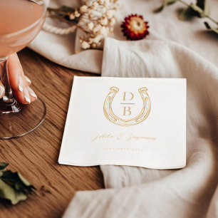 Western Horseshoe Nom personnalisé et Mariage de m