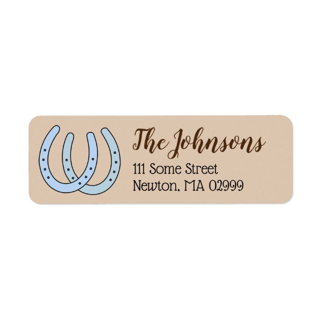 Western Horseshoe Return Address Label (Front)
