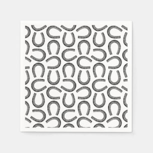 Western Horseshoes CUSTOM BACKGROUND COLOR Napkin