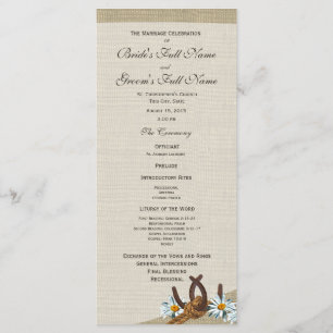 Western Horseshoes et programme de mariage de la m
