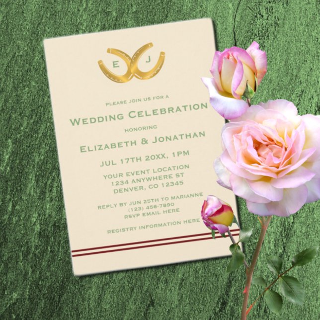 Western Horseshoes Wedding Invitation (Creator Uploaded)