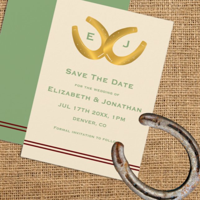 Western Horseshoes Wedding Save The Date (Creator Uploaded)