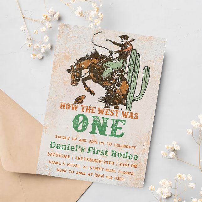 Western How The West Was One 1st Birthday Invitation (Creator Uploaded)