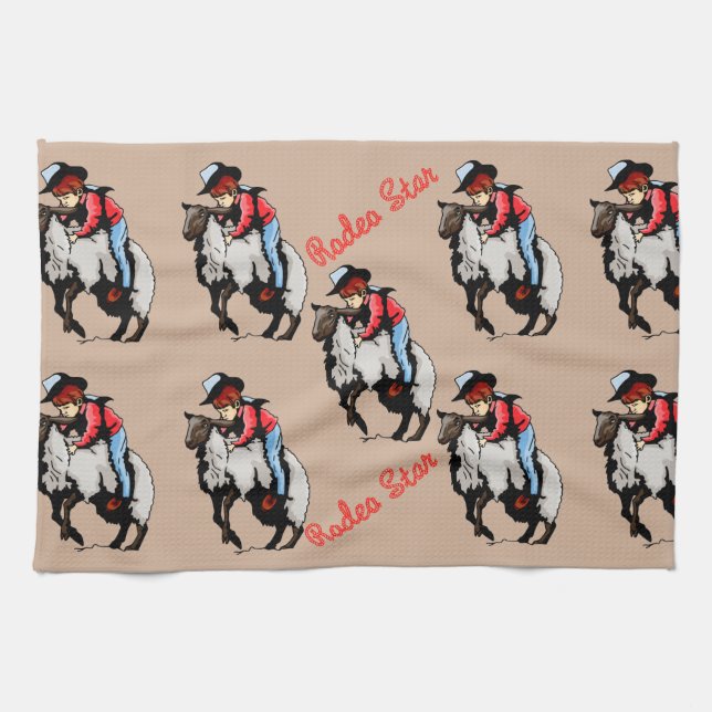 Western Kitchen towels Rodeo Design (Horizontal)
