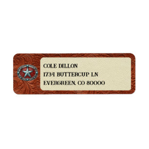 Western Leather Graduation Envelope Return Labels