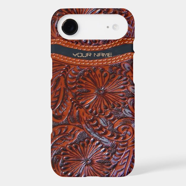 western leather look iPhone 6 case (Back)