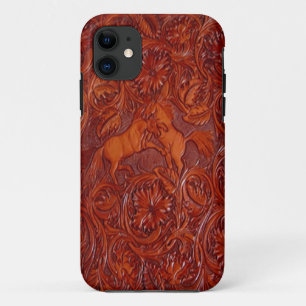 western leather style with mustangs iphone 5 case