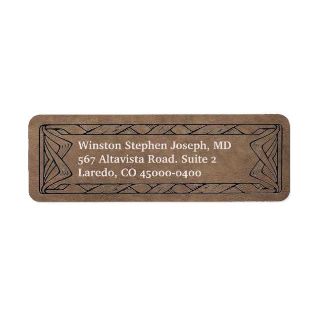 Western Leather White Return Address (Front)