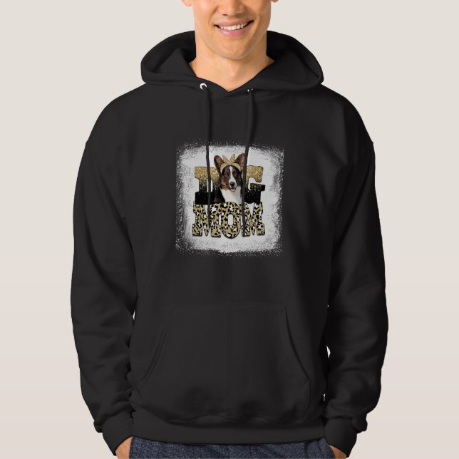 Western Leopard Cardigan Welsh Corgi Mom Mother's  Hoodie (Front)