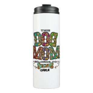 Western Leopard Patch Pattern Dog Mom Bone Pet Thermal Tumbler