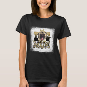 Western Leopard Pug Mom Mother's Day T-Shirt