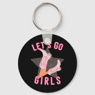 Western Lets Go Girls Bridal Bachelorette Party Keychain