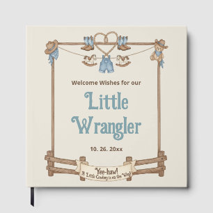 Western "Little Wrangler" Foil Baby Shower Guest Book