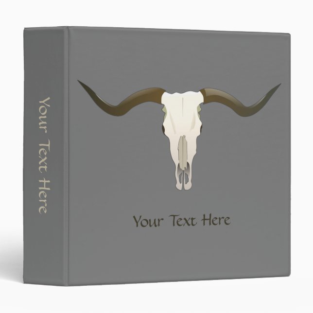 Western Longhorn Custom Binder (Front/Spine)