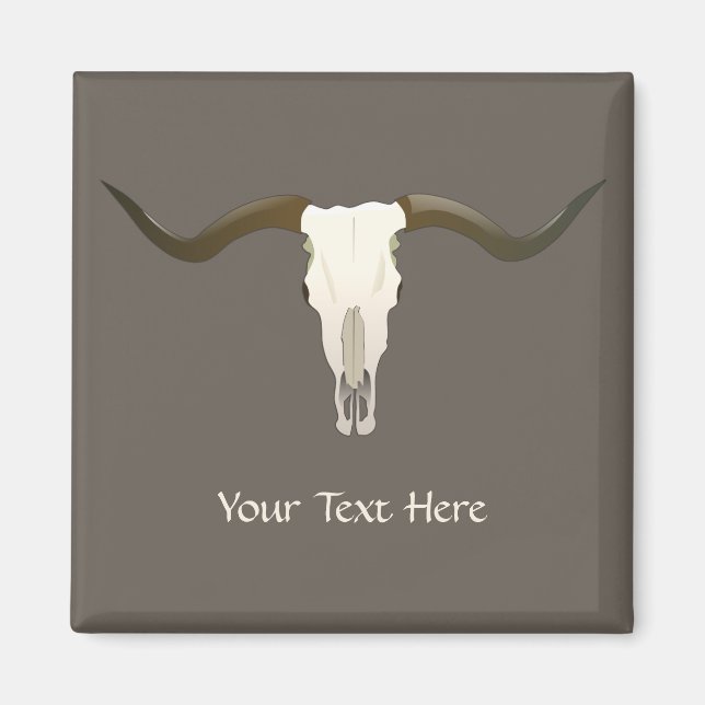 Western Longhorn Custom Magnet (Front)