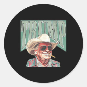 Western Make America Great Trump Daddy Classic Round Sticker
