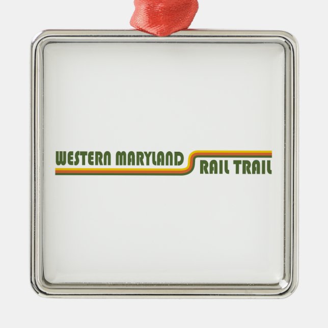 Western Maryland Rail Trail Metal Ornament (Front)