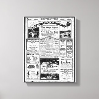 Western Maryland Railway Tourism Reprint Canvas Print