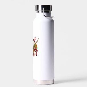 Western Merry Christmas Highland Cow Xmas Farm Ani Water Bottle