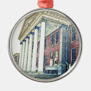 Western Michigan University Historic East Hall Metal Ornament