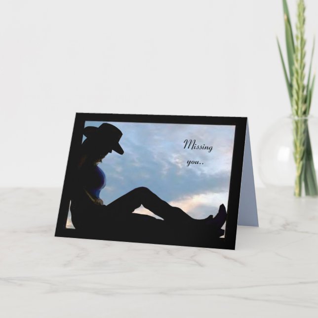 Western Missing you.. Card (Front)