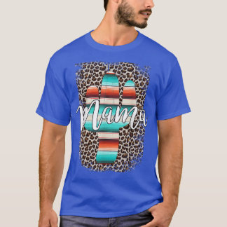 Western Mom Leopard Cactus Serape Cowgirl Rodeo Ma T-Shirt