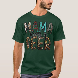 Western Mom Mama Leopard Cowhide Mama Need A Beer T-Shirt