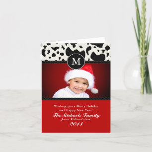 Western Monogram Christmas Card