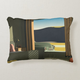 Western Motel Accent Pillow