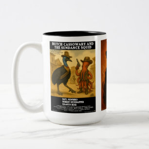 Western Movie Poster Parody Two-Tone Coffee Mug