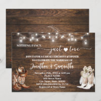 Western Nothing Fancy Just Love Casual Wedding