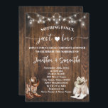 Western Nothing Fancy Just Love Casual Wedding Invitation<br><div class="desc">Western Country Boots Nothing Fancy Just Love Casual Wedding Invite. Change text to the design. For additional changes (font colour,  font style,  background colour),  click on personalize,  scroll down,  and click on the link "Edit using Design Tool". ** Check collection for other similar designs</div>