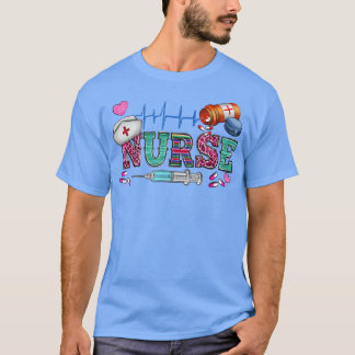 Western Nurse Leopard Serape Nurse Nursing Nurse L T-Shirt