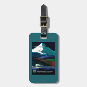Western Pacific California Zephyr Vintage Poster Luggage Tag