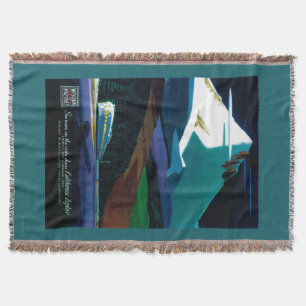 Western Pacific California Zephyr Vintage Poster Throw Blanket